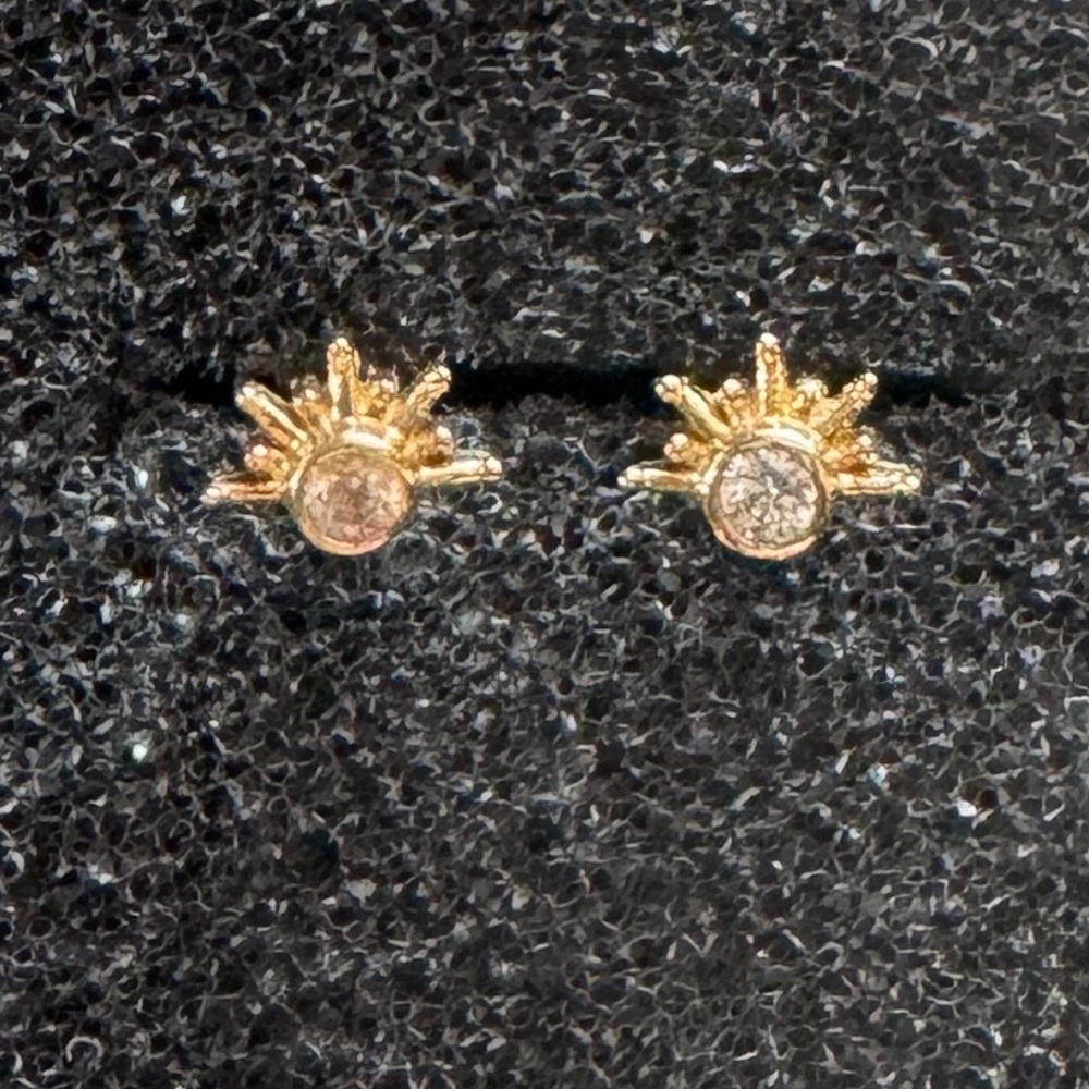 Pair of 14k Yellow Gold Push in Studs